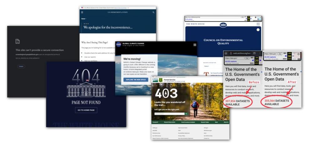 Disappearing Data: Trump Administration Removing Climate Information from Government Websites