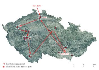 Map of DendroNetwork plots scanned.